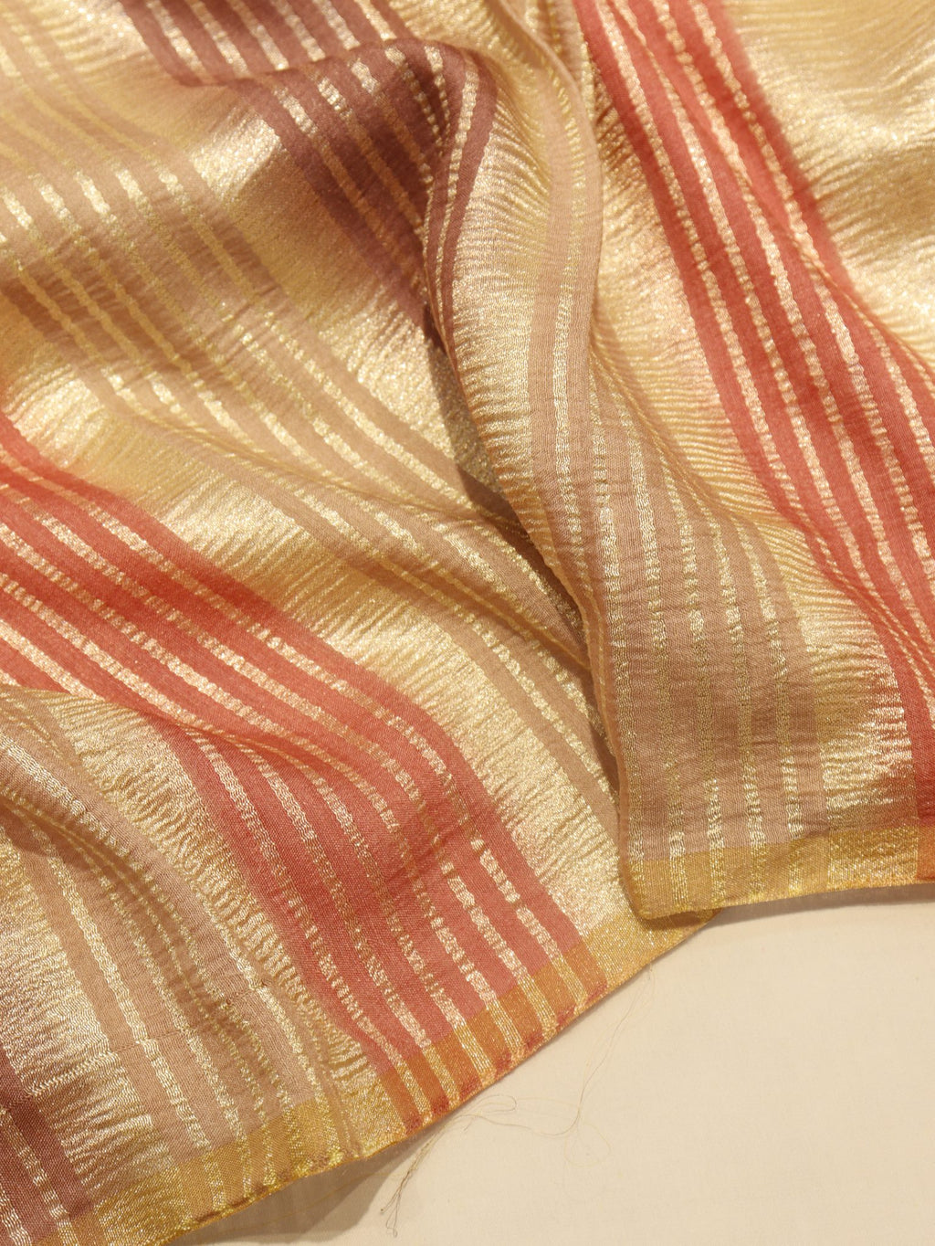 Burnt Orange Moonga Silk Banarasi saree blouse piece