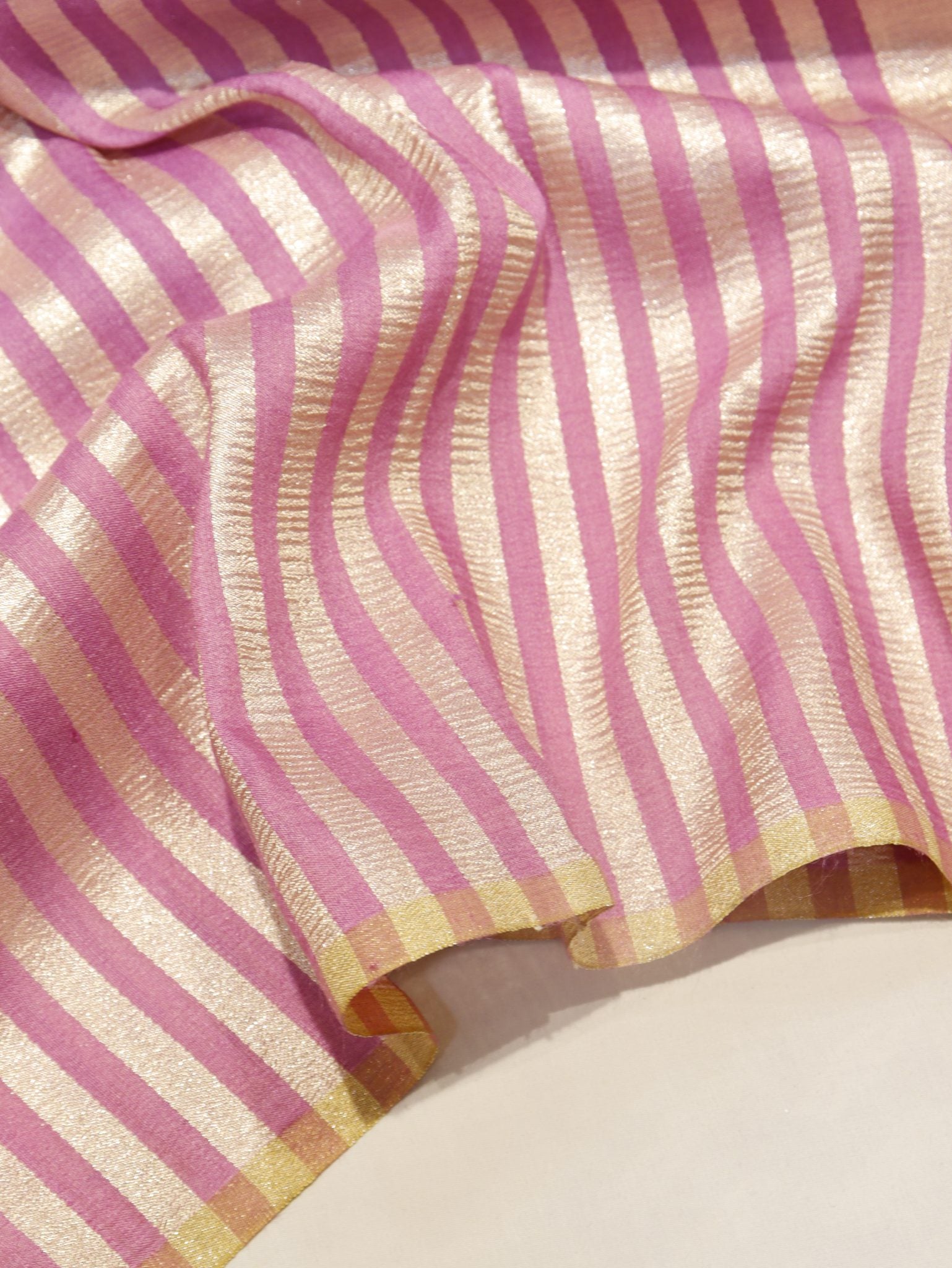 Orchid Moonga Silk Banarasi saree blouse piece