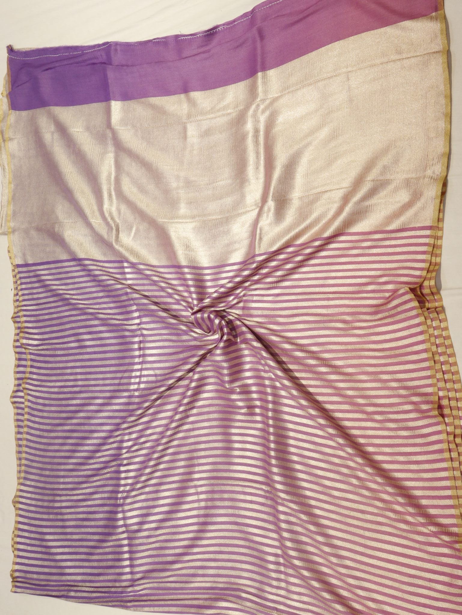 Orchid Moonga Silk Banarasi saree texture detail