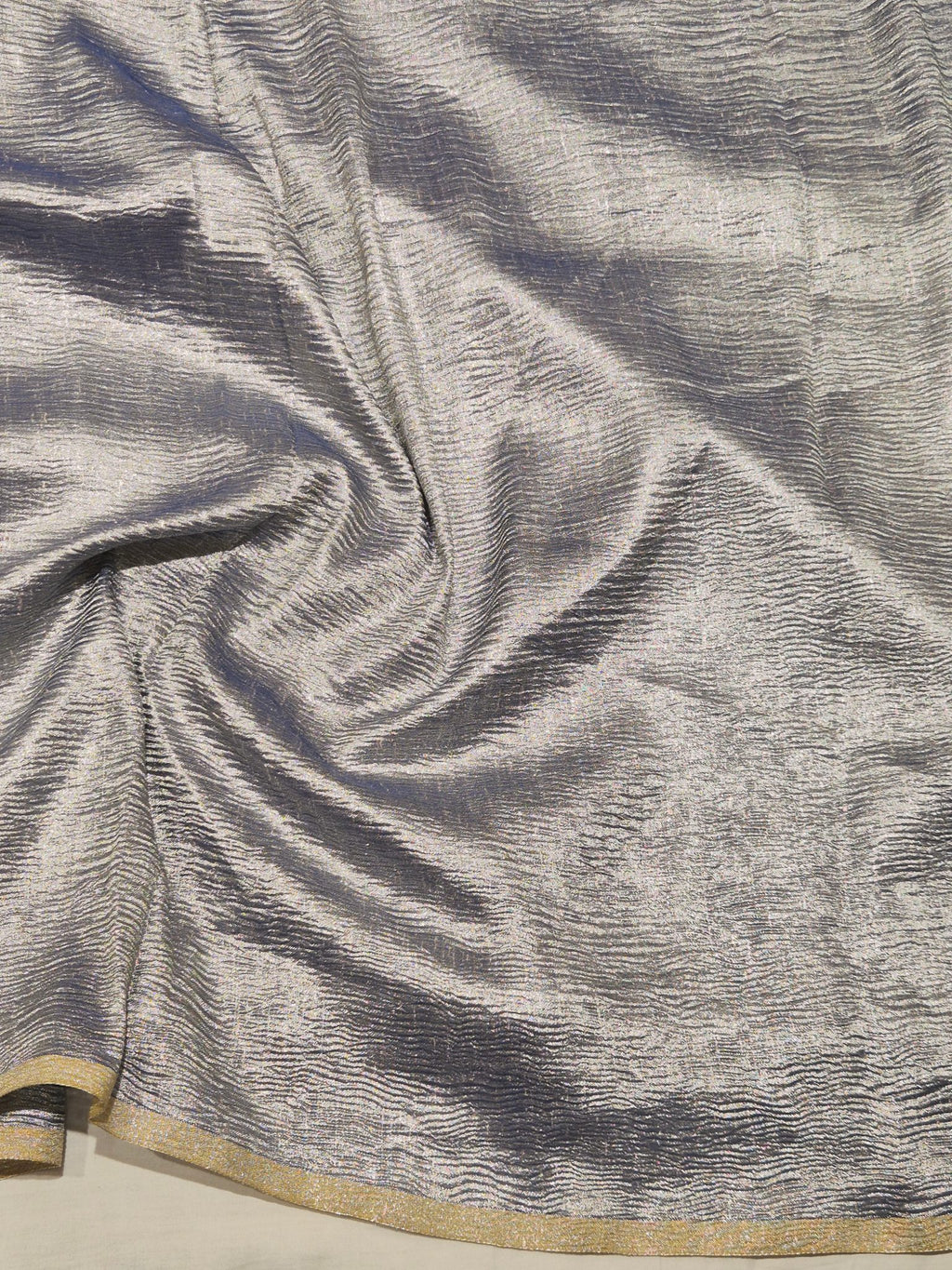 Peacock Blue Moonga Silk Banarasi saree texture detail