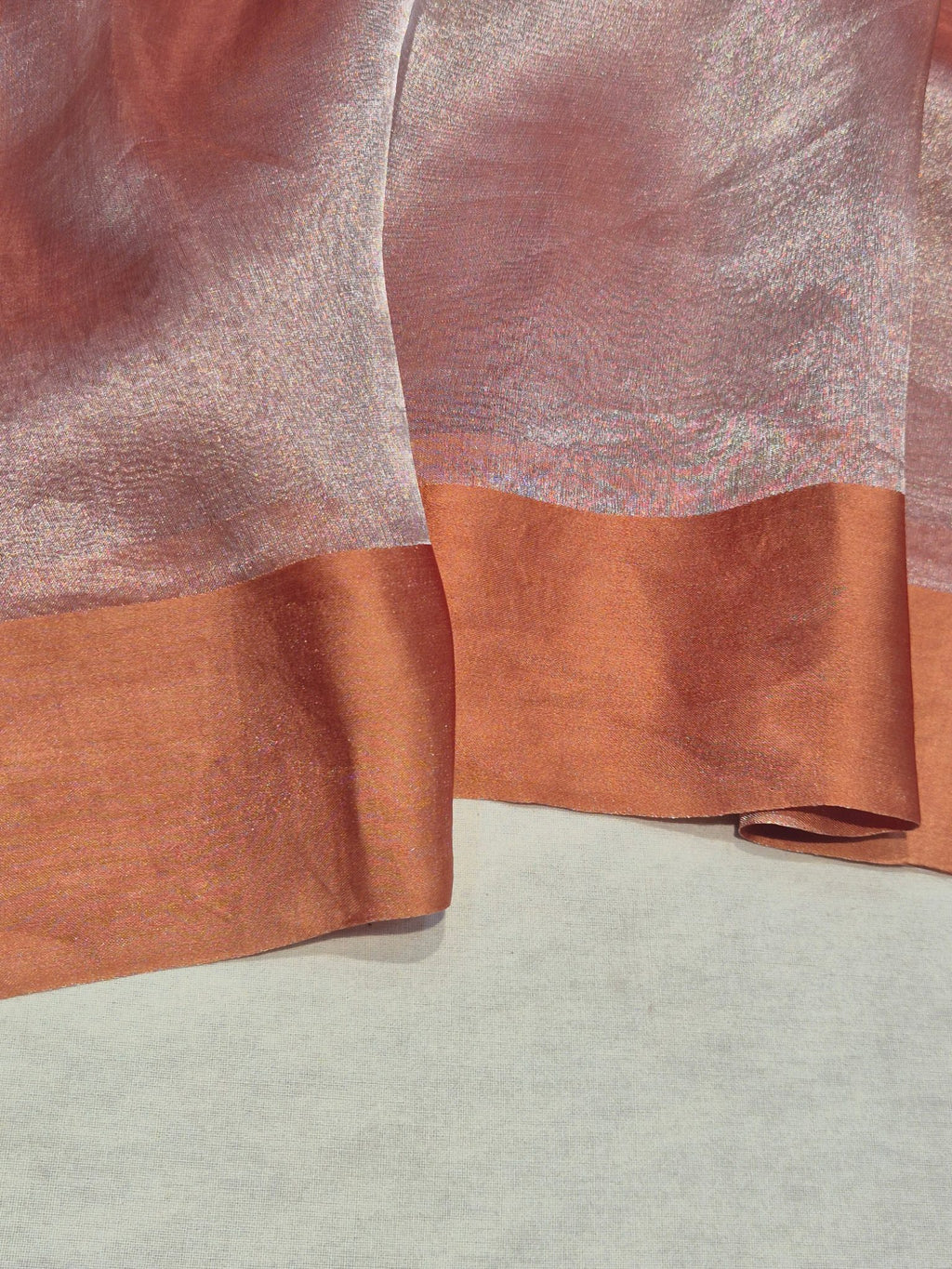 Coffee Brown Tissue Silk Banarasi saree blouse piece