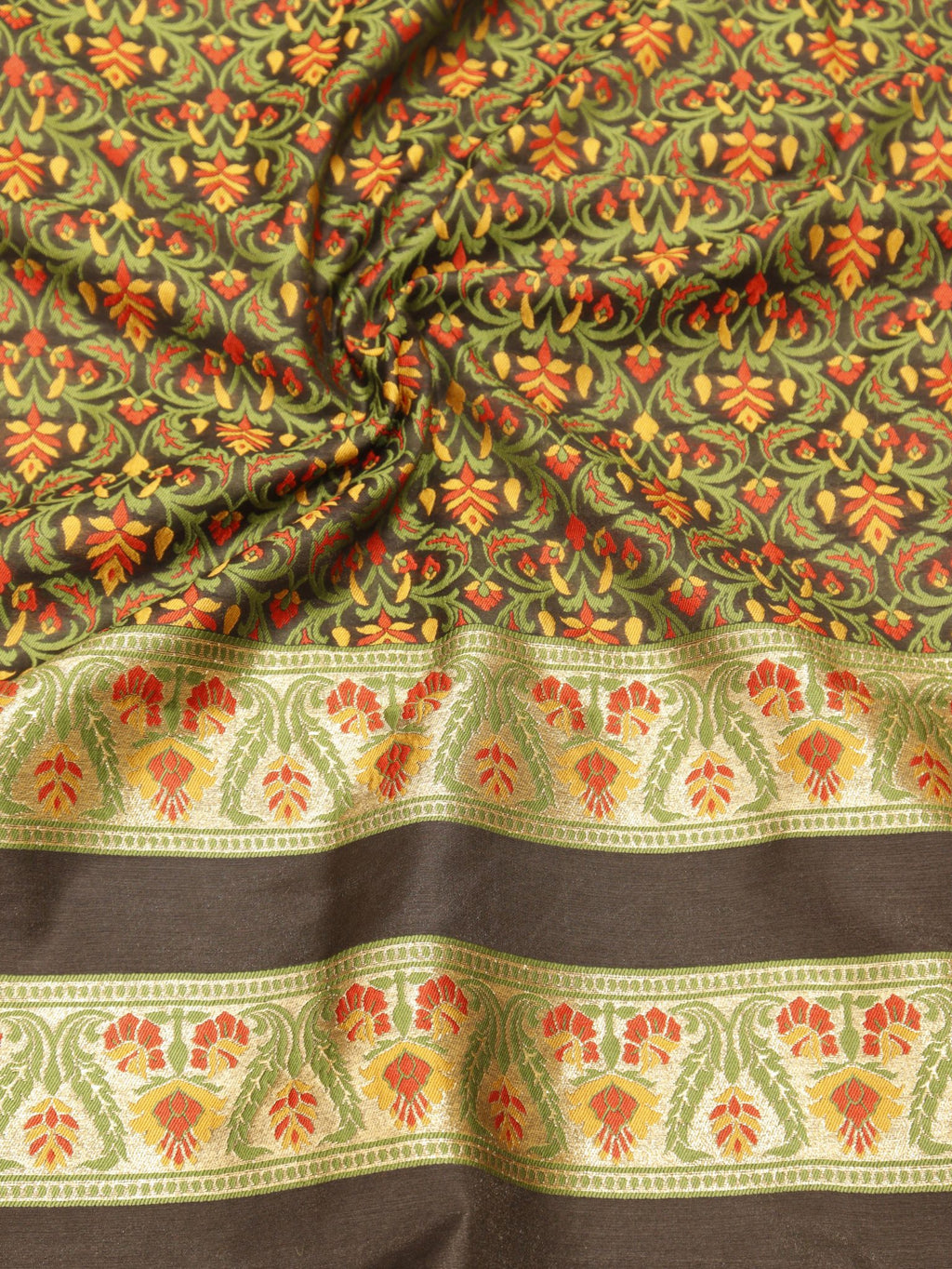 Black Pure Cotton Banarasi suit sleeve detail