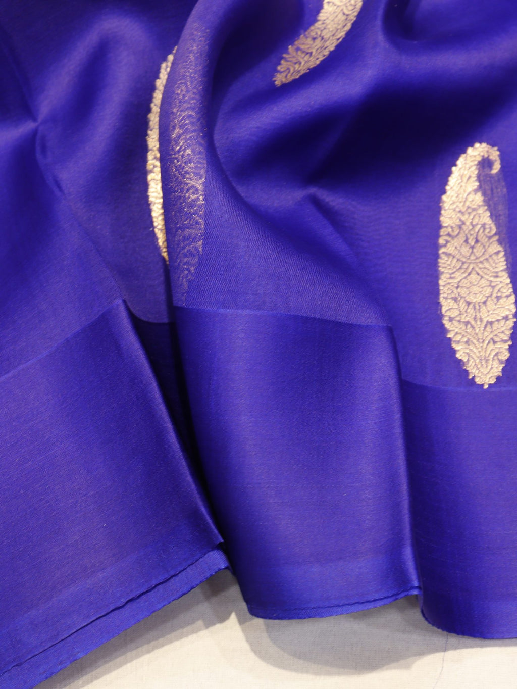Purple Kora Silk Banarasi saree blouse piece
