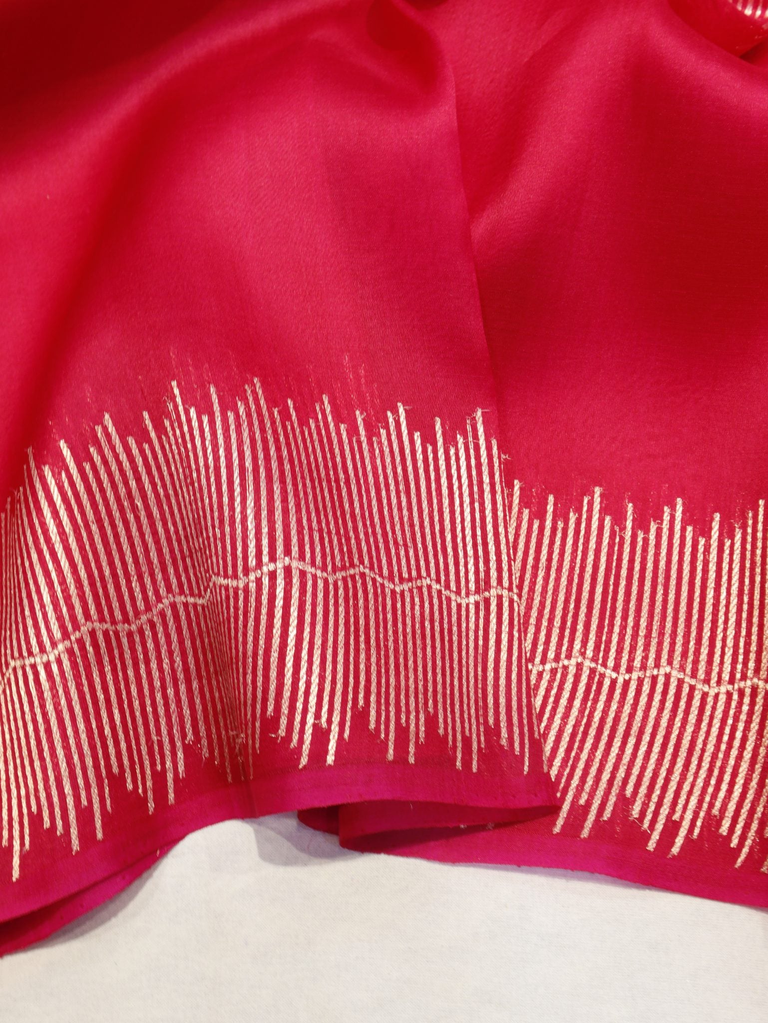 Pink Kora Silk Banarasi saree blouse piece