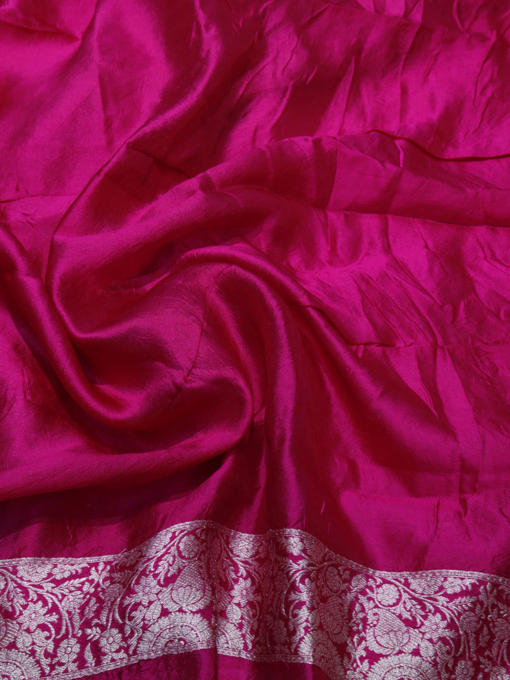 Pink Mashru Geogertte Banarasi saree texture detail