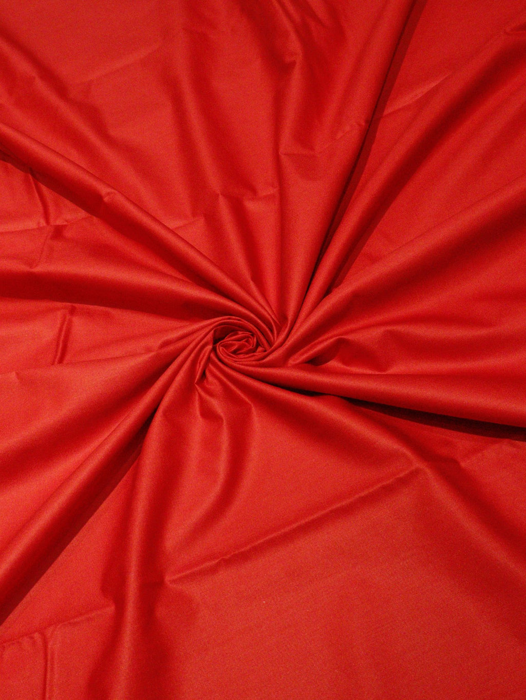Red Pure Cotton Banarasi suit front drape view