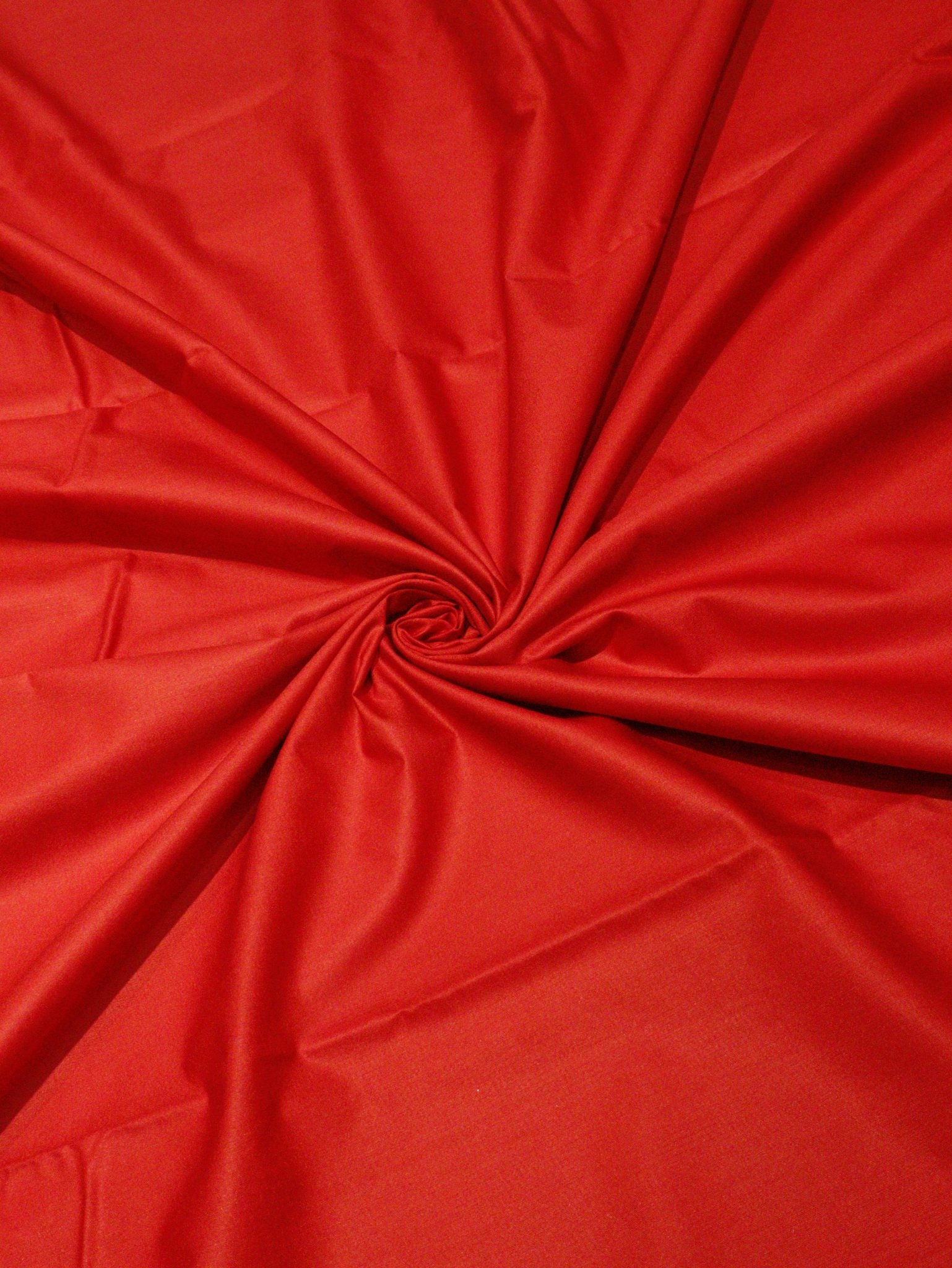 Red Pure Cotton Banarasi suit front drape view