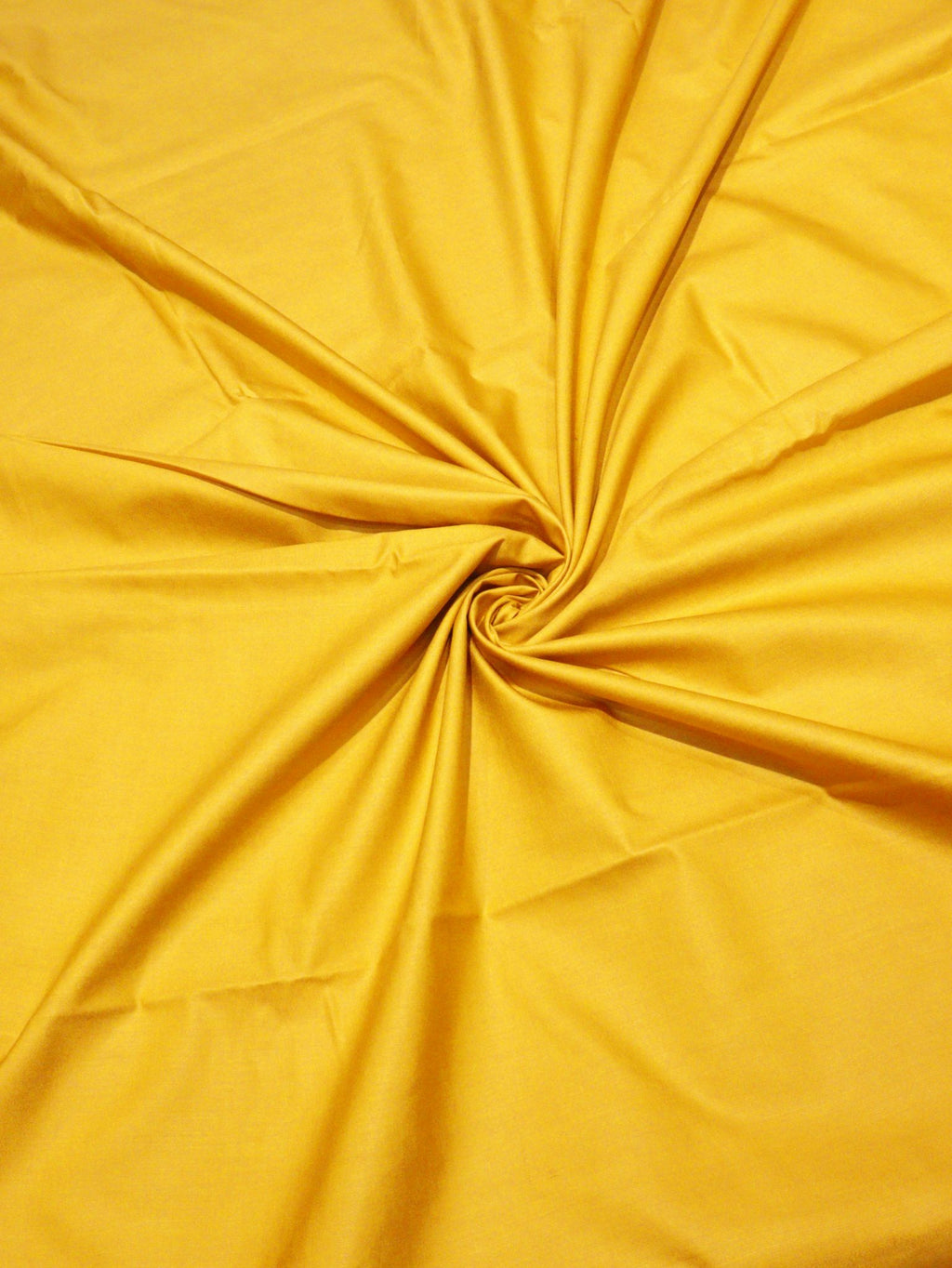 Musterd Yellow Pure Cotton Banarasi suit front drape view