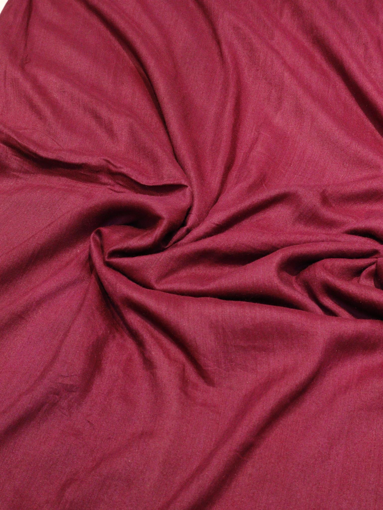Purple Moonga Silk Banarasi saree front drape view