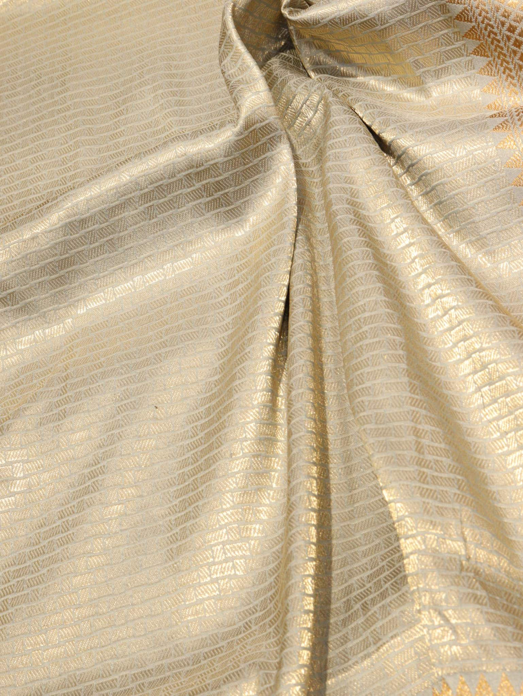 Mint Green Soft Katan Banarasi saree pallu detail