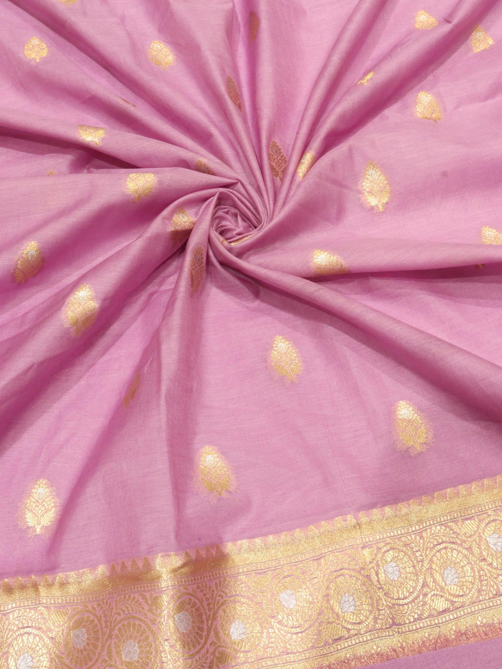 Lanvender Cotton Banarasi suit sleeve detail