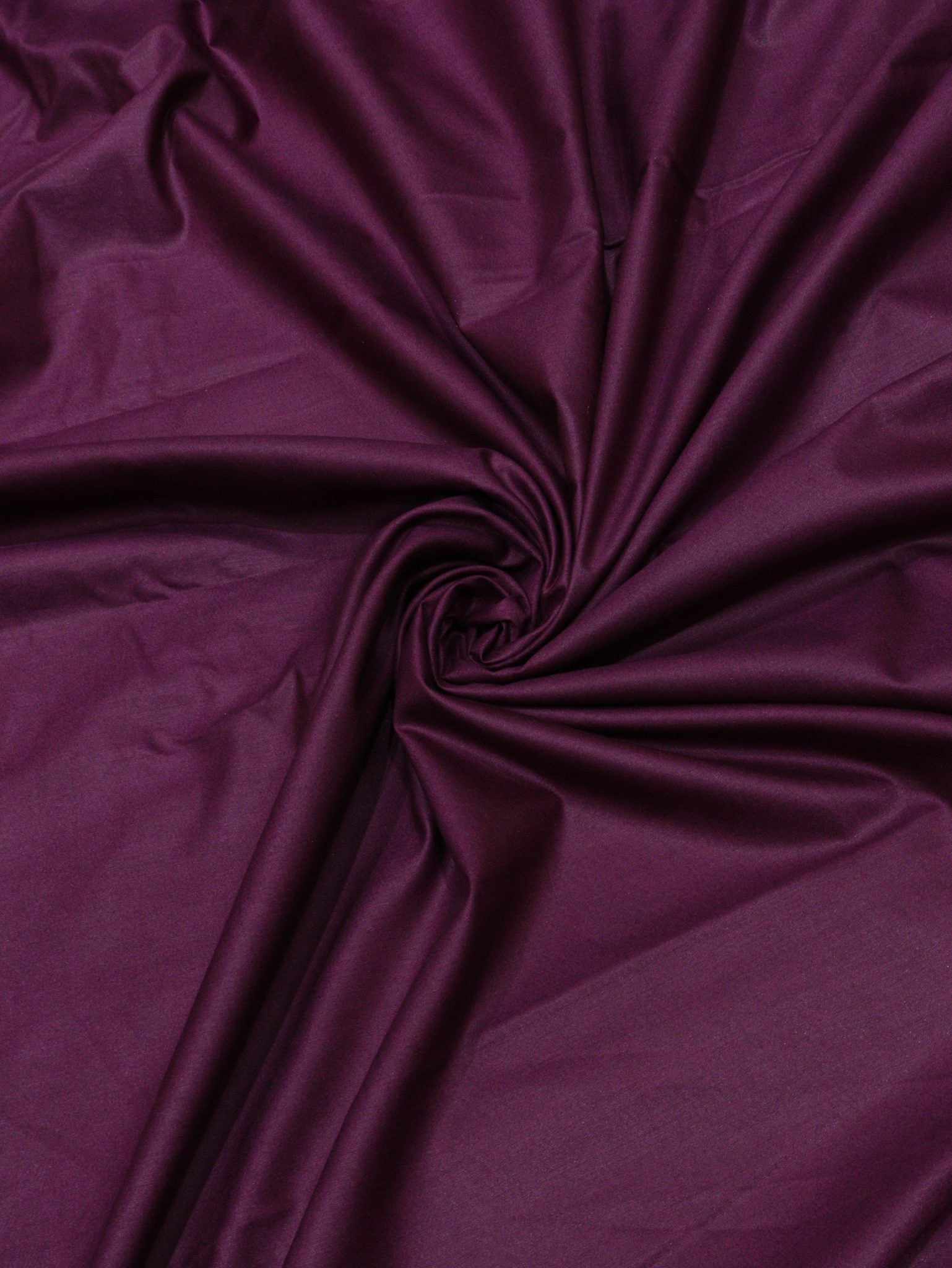 Purple Plum Cotton Banarasi suit front drape view