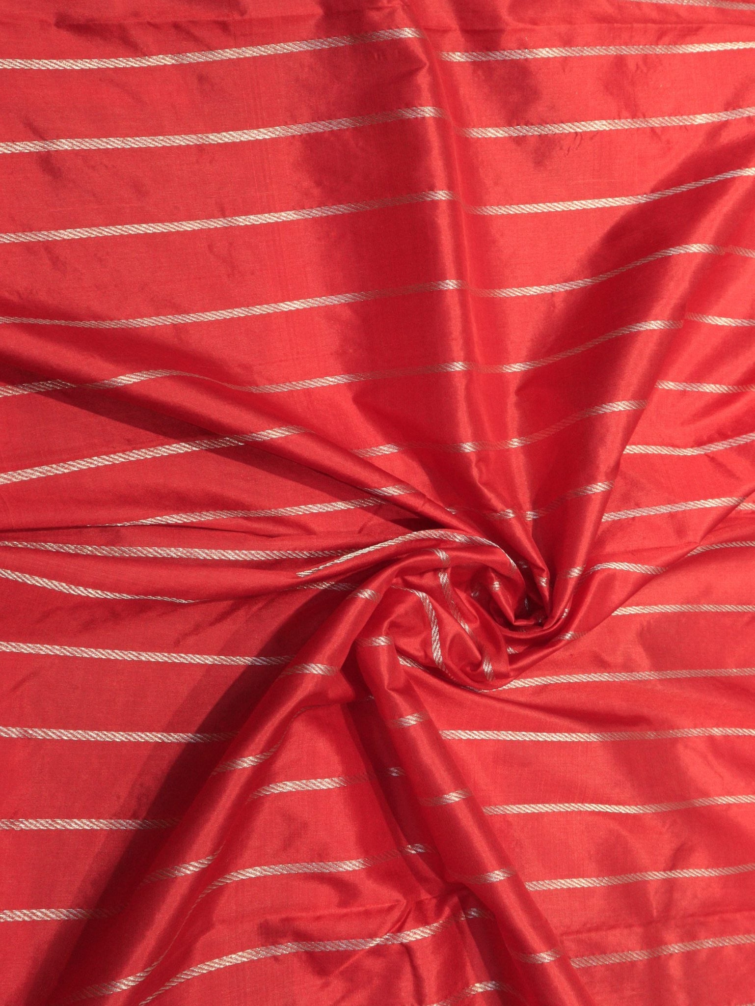 Rangkat Katan Silk Banarasi saree front drape view