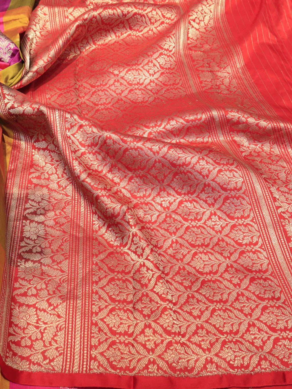 Rangkat Katan Silk Banarasi saree pallu detail
