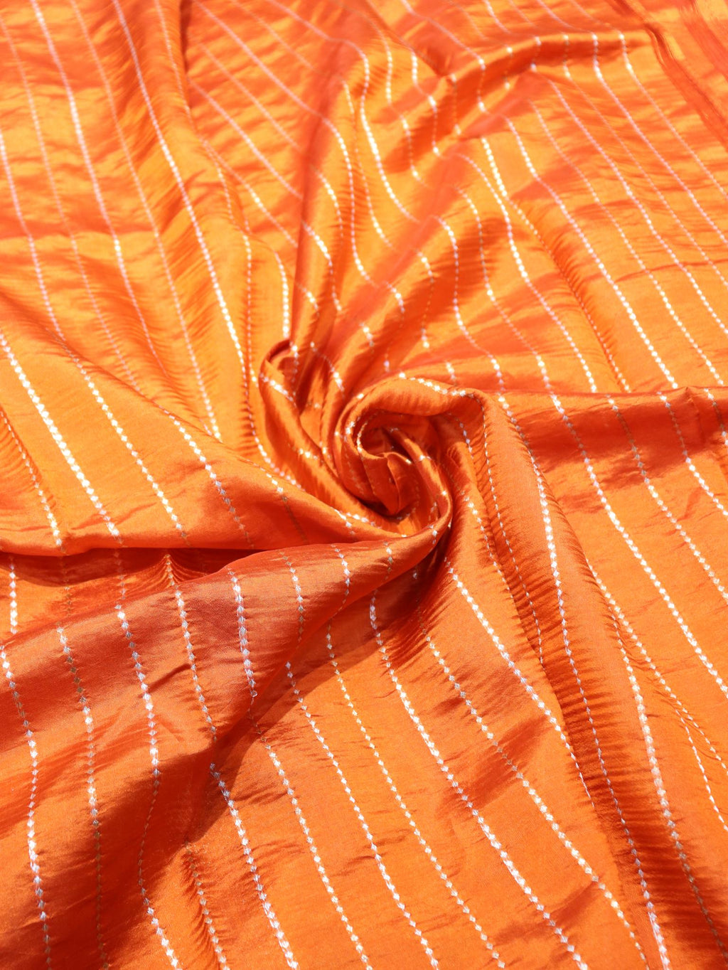 Rust Orange Katan Silk Banarasi saree blouse piece