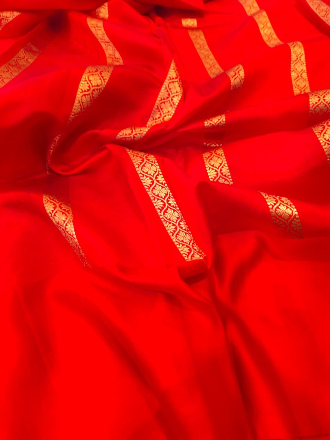 Peacock Blue Katan Silk Banarasi saree texture detail