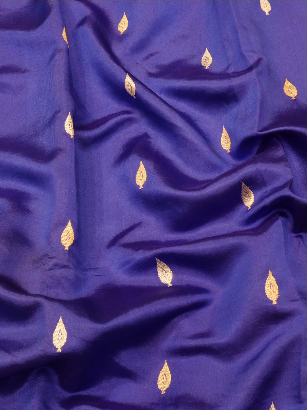 Royal Blue Katan Silk Banarasi saree blouse piece