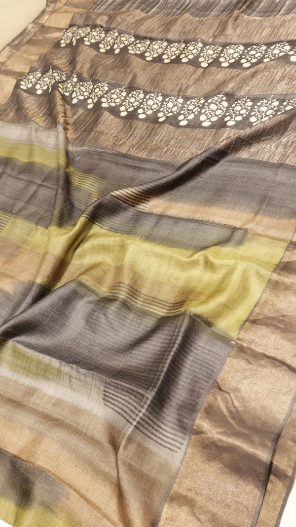 Handloom Soft Tussar Silk Saree