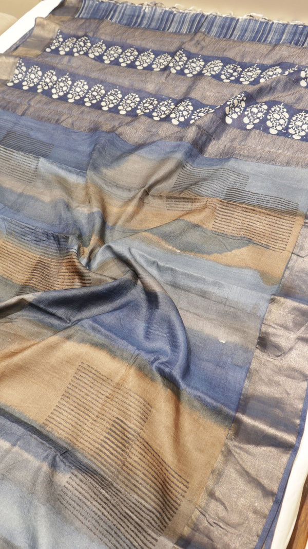 Handloom Soft Tussar Silk Saree
