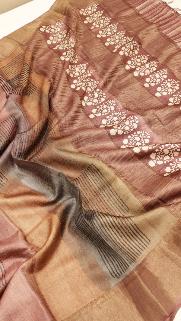 Handloom Soft Tussar Silk Saree