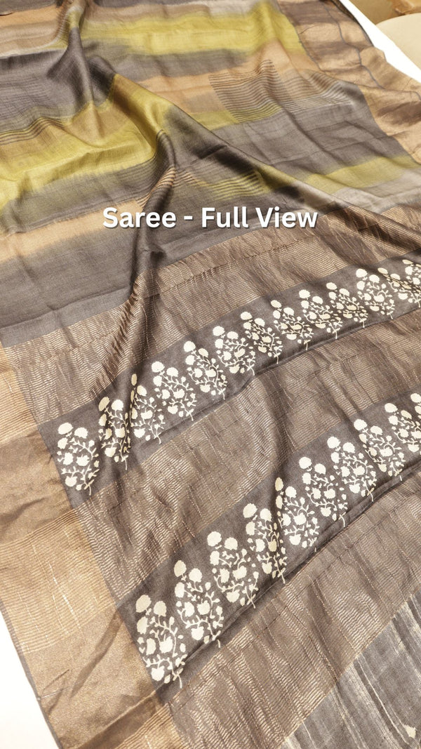 Handloom Soft Tussar Silk Saree