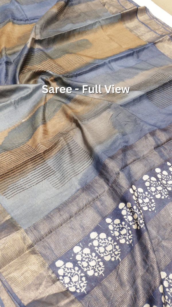 Handloom Soft Tussar Silk Saree