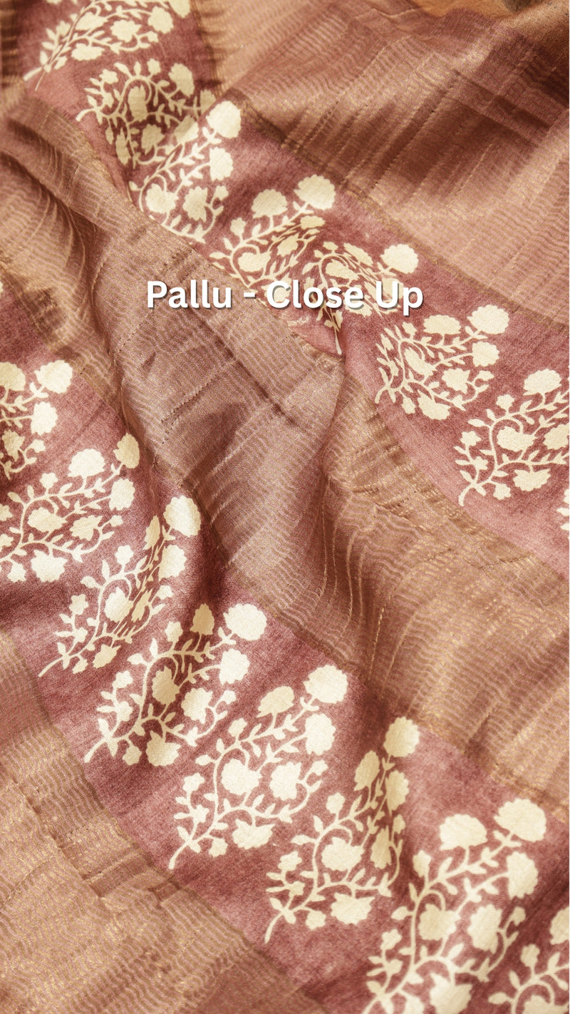 Handloom Soft Tussar Silk Saree