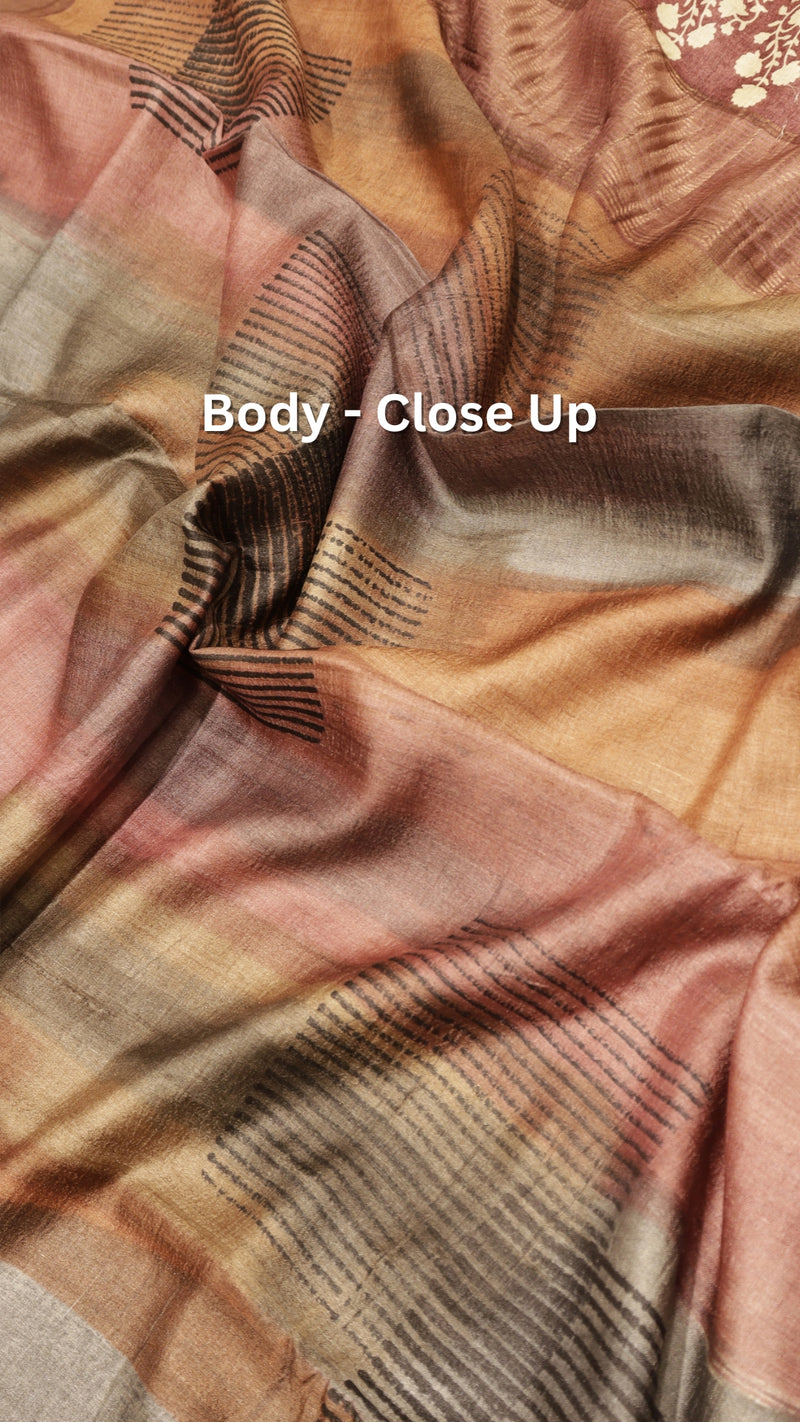 Handloom Soft Tussar Silk Saree