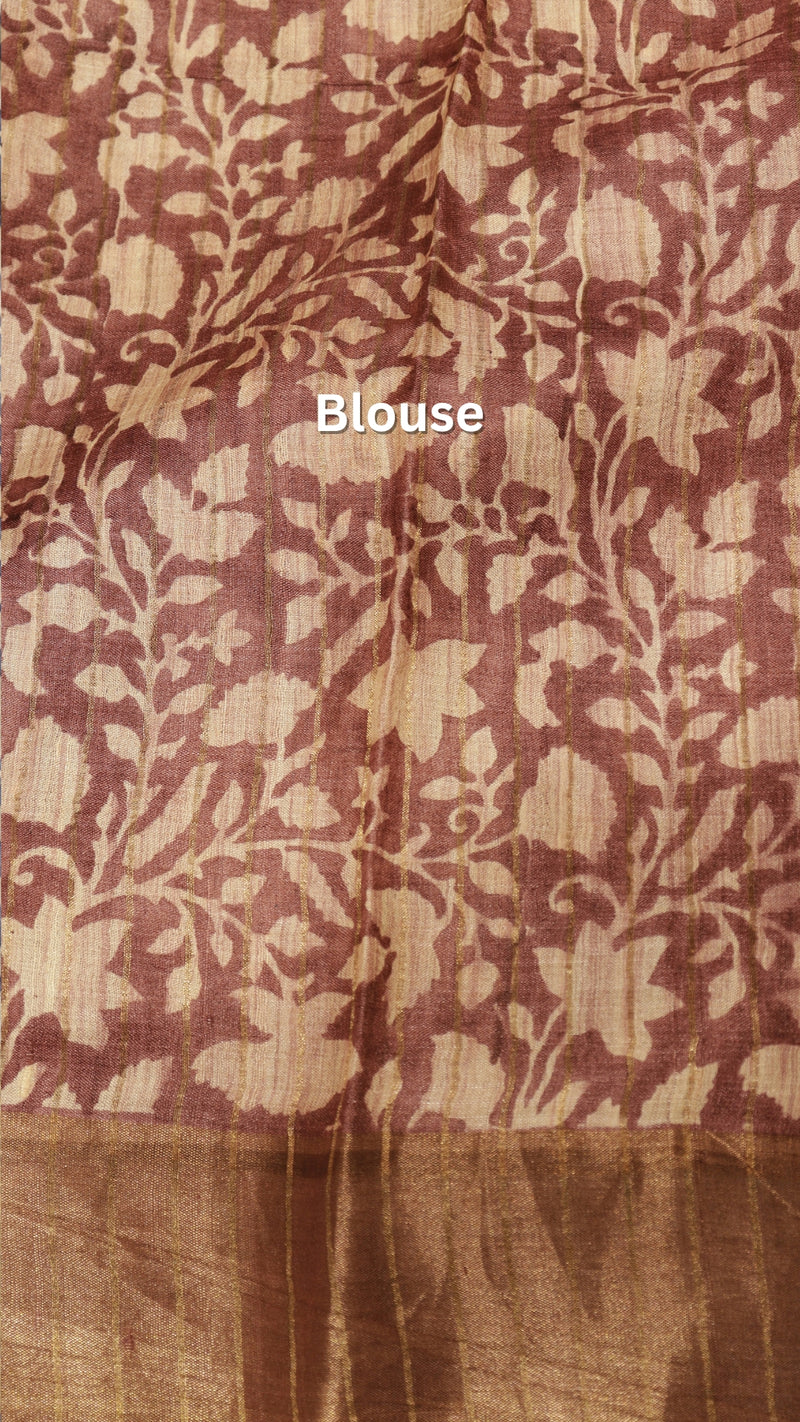 Handloom Soft Tussar Silk Saree