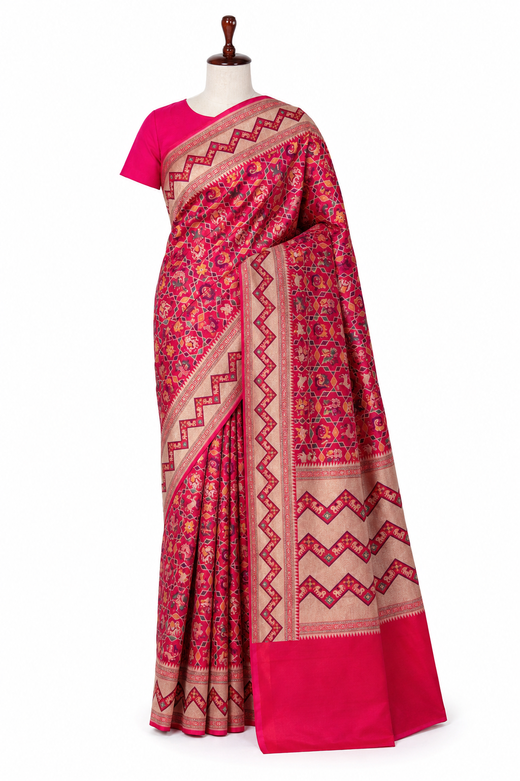 Banarasi Pure Katan Silk Handloom Saree - Pink