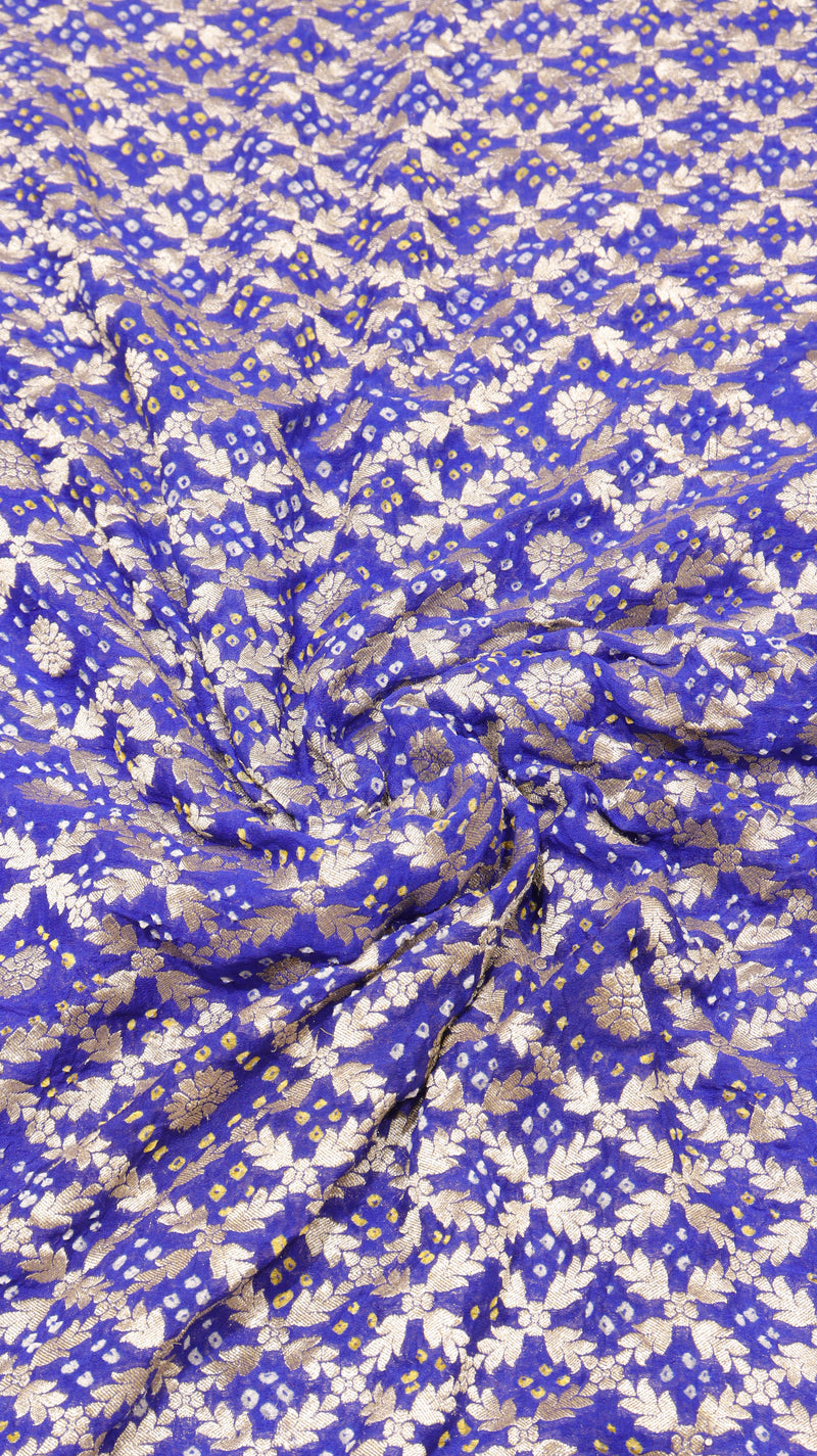 Handwoven Bandhej Khaddi Georgette Saree