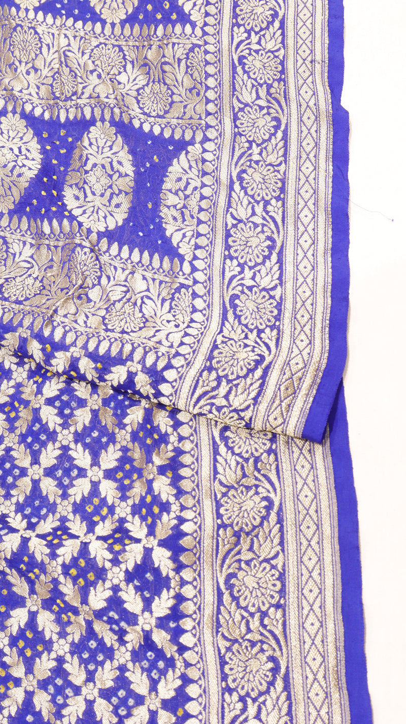 Handwoven Bandhej Khaddi Georgette Saree