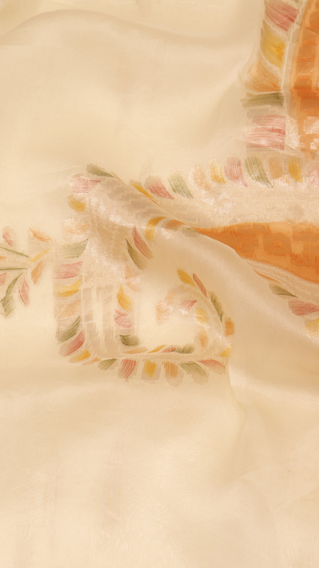 Pre-Order : Handloom Pure Kora Silk Saree Paisley Pallu