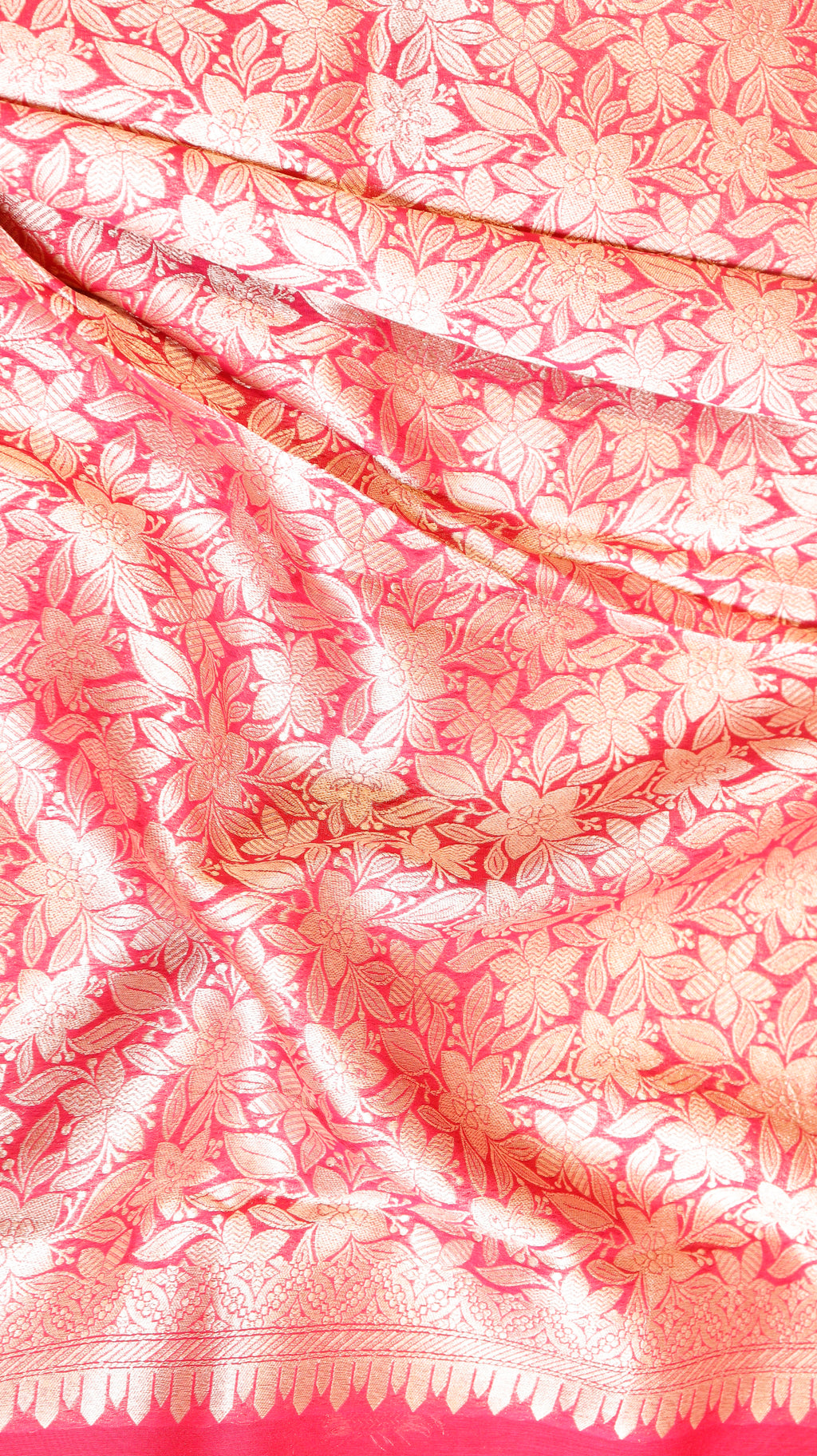 Red Cotton Handloom Saree with Brocade Blouse