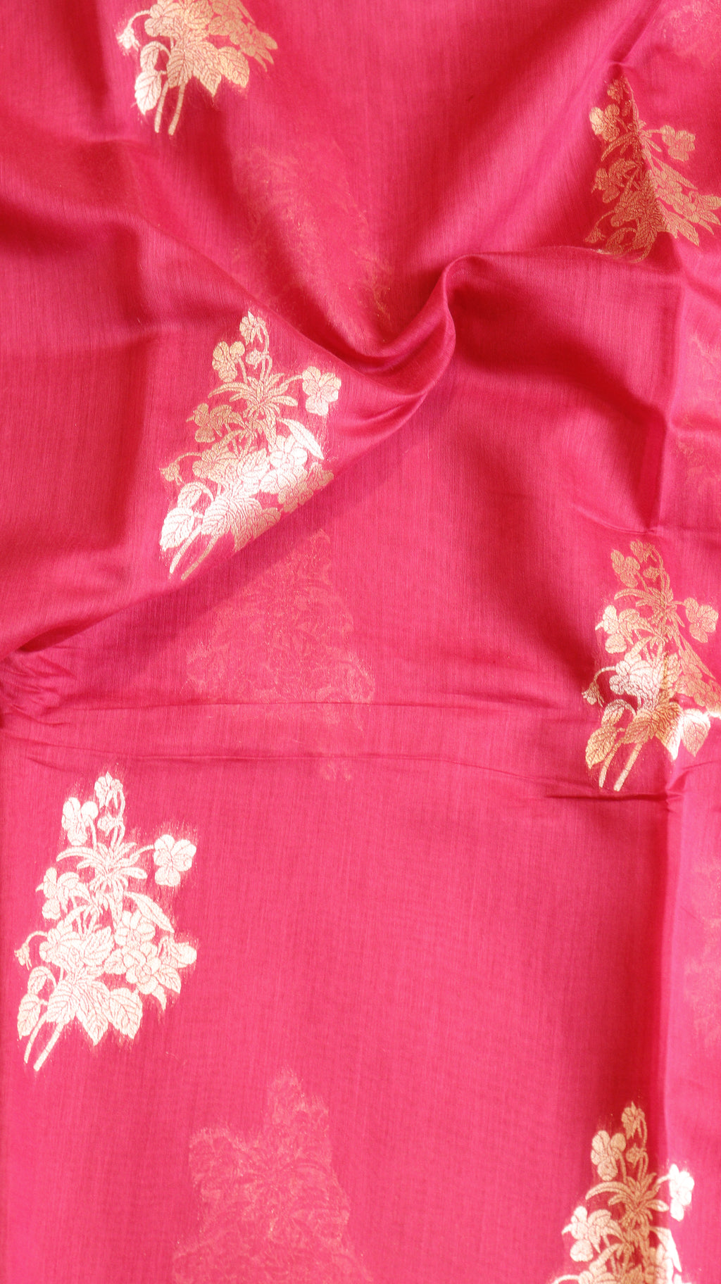 Red Pure Cotton Handloom Saree with Brocade Blouse