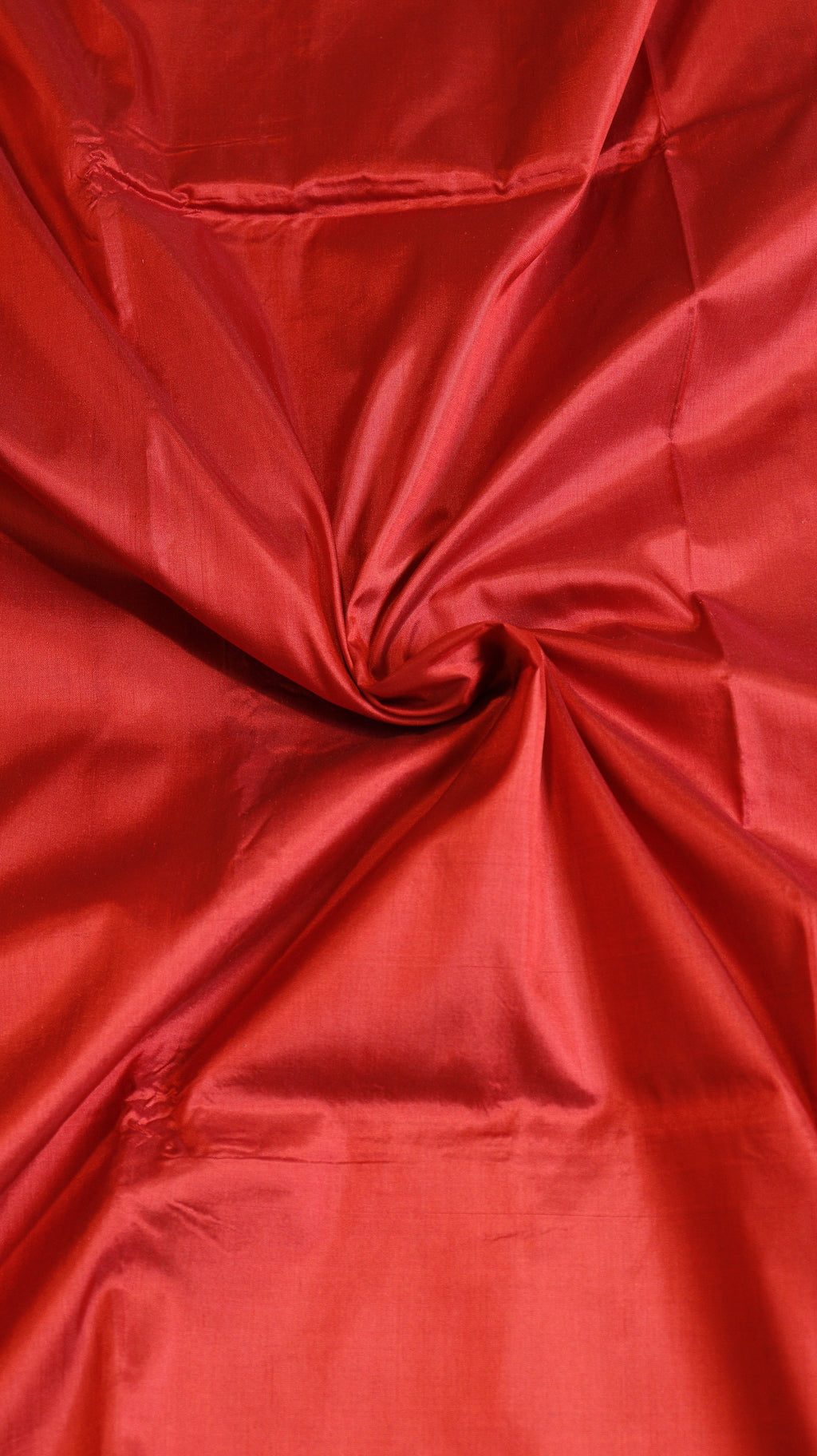 Red Pure Katan Silk Handloom Saree with Graceful Sitting Women showing Calm in Border
