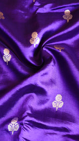 Purple Pure Soft Katan Silk Handloom Saree