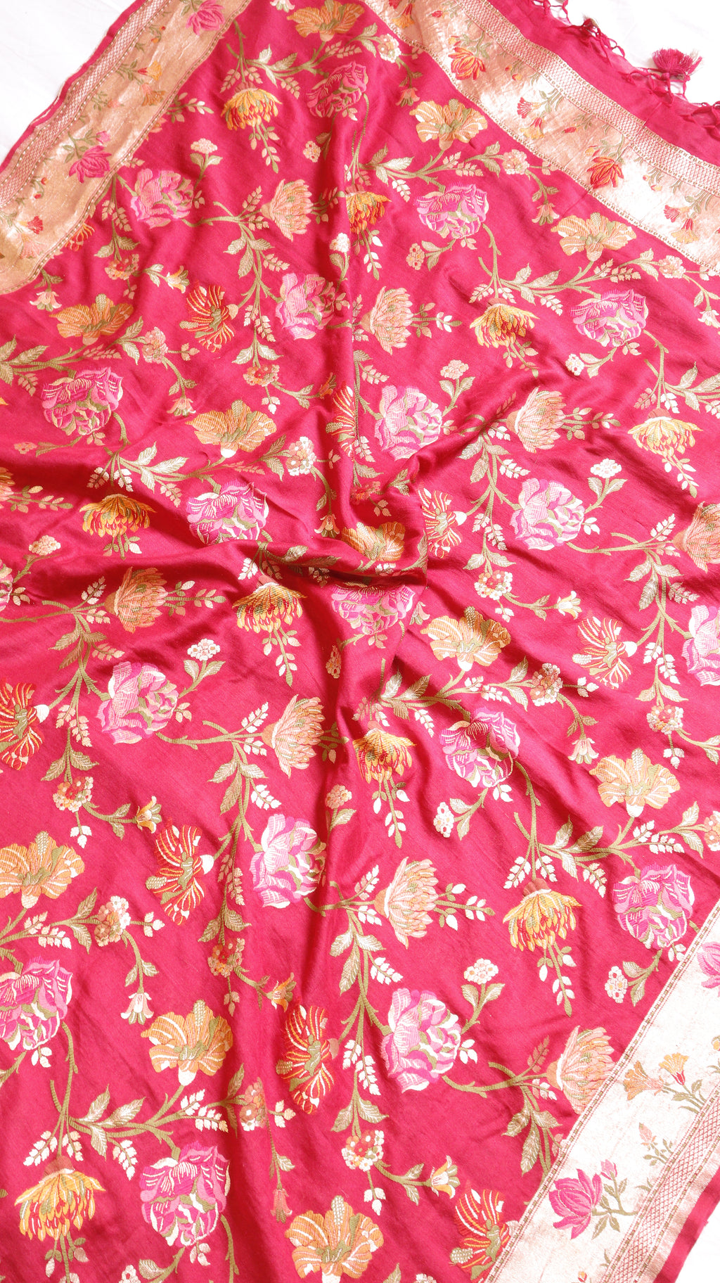 Yellow Pure Moonga Silk Handloom Suit Set