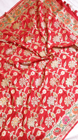 Ivory Pure Moonga Silk Handloom Suit Set