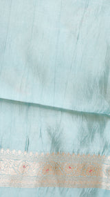 Pale Blue Pure Chiniya Silk Saree