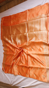 Orange Pure Chiniya Silk Saree