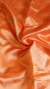 Orange Pure Chiniya Silk Saree