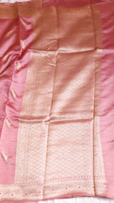 Pink Pure Chiniya Silk Saree