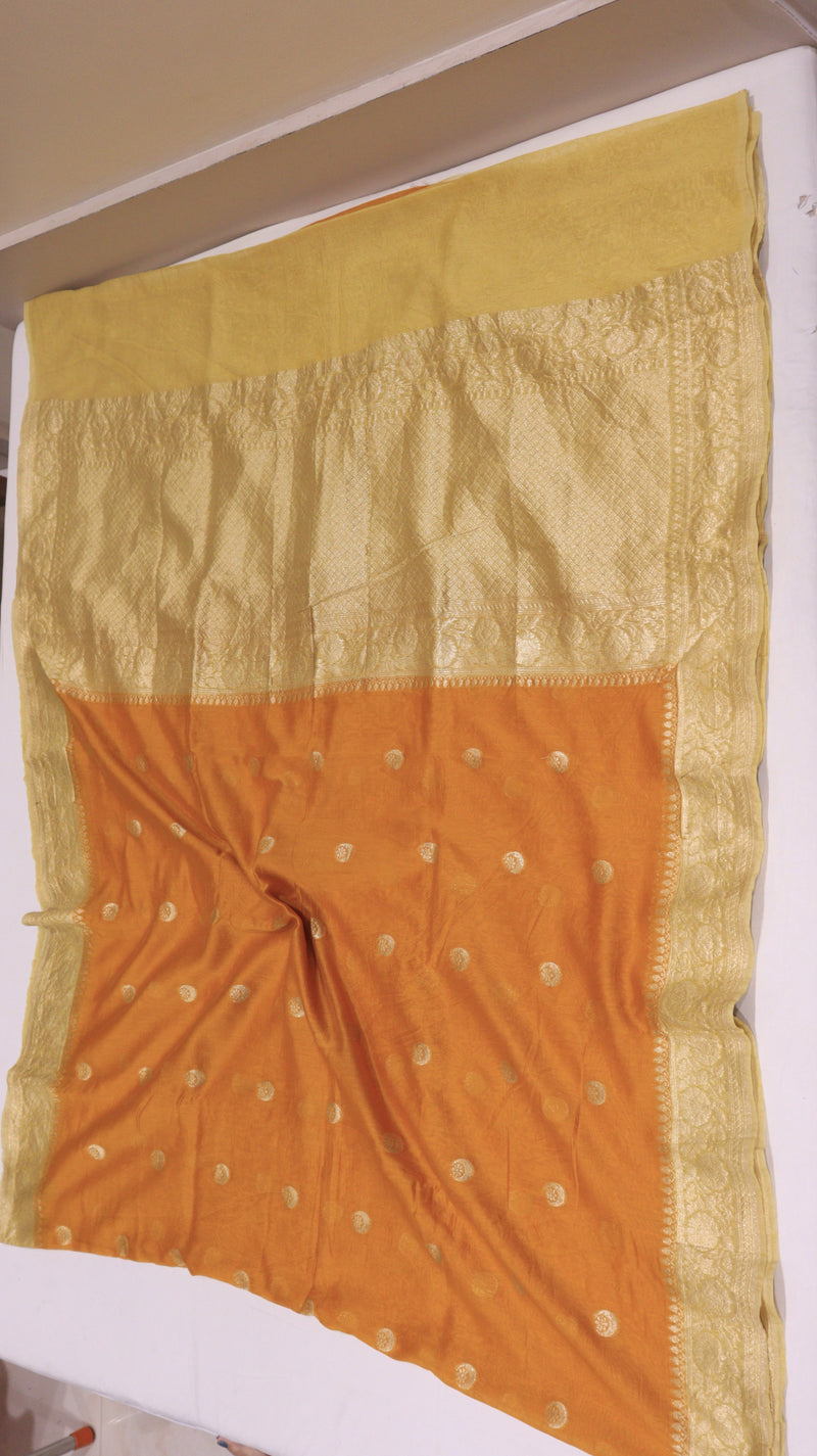 Chand Phool Moonga Muslin Saree
