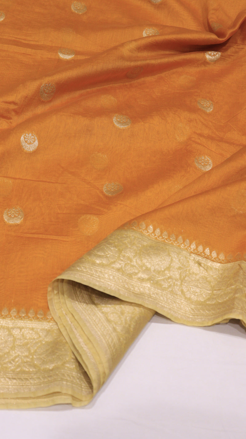 Chand Phool Moonga Muslin Saree