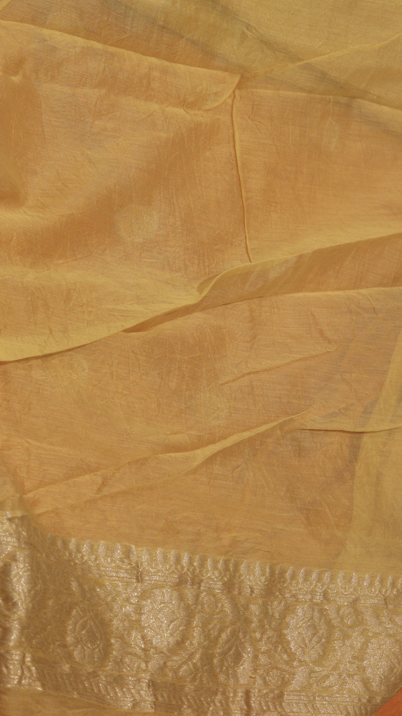 Chand Phool Moonga Muslin Saree