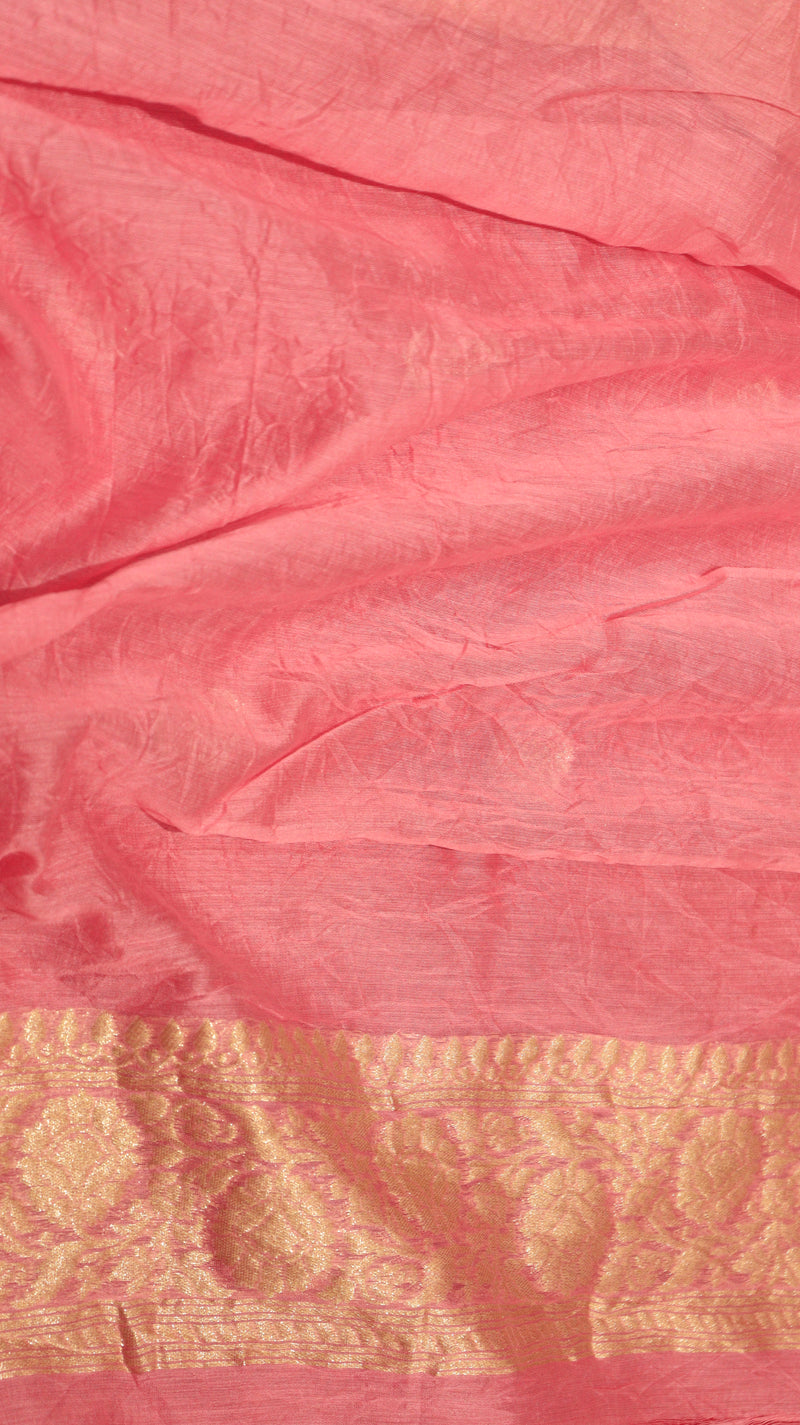 Chand Phool Moonga Muslin Saree