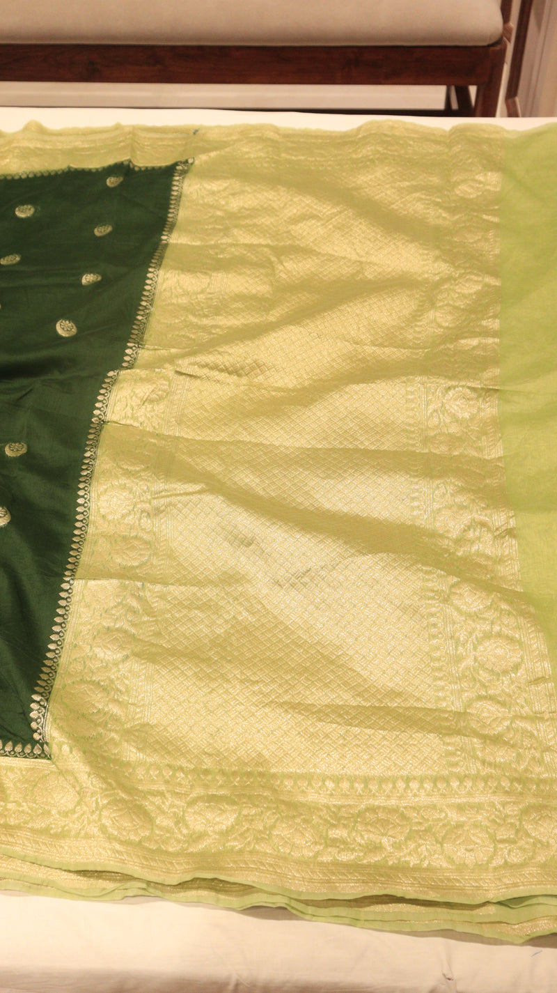 Chand Phool Moonga Muslin Saree