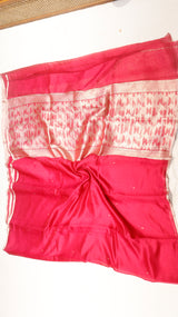 Pink Pure Kora Silk Handloom Saree with Brocade Blouse