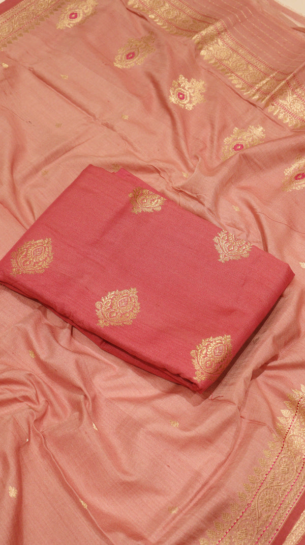 Handloom Pure Tussar Silk Suit Set